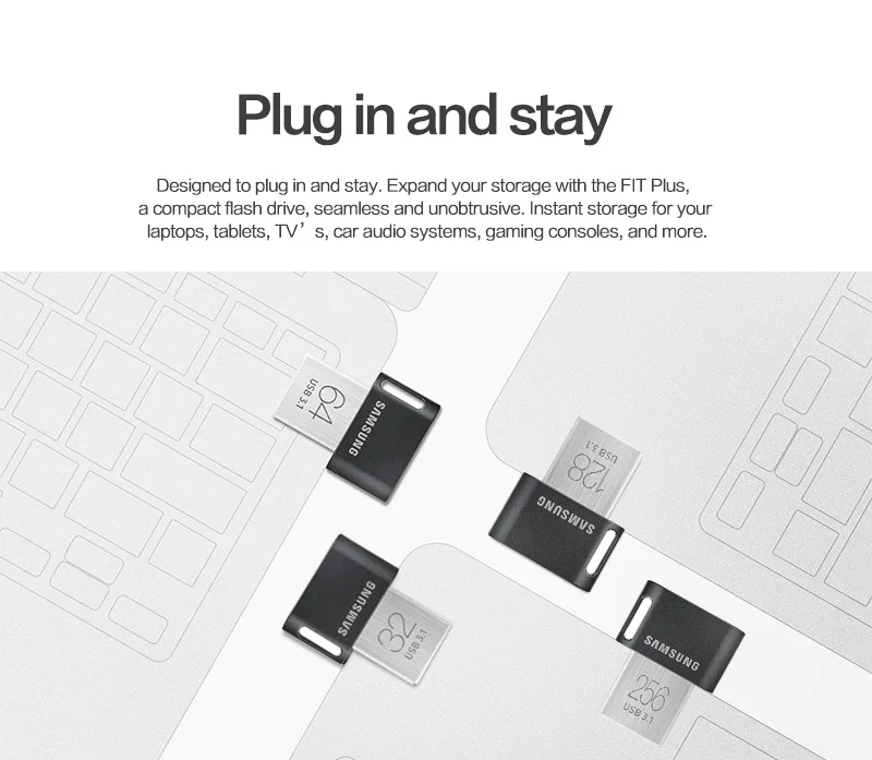 SAMSUNG USB 3,1 флеш-накопитель 32 Гб 64 Гб 200 МБ/с. Мини U диск 128 ГБ 256 300 МБ/с. USB флеш-накопитель FIT Pendrive Memory Stick