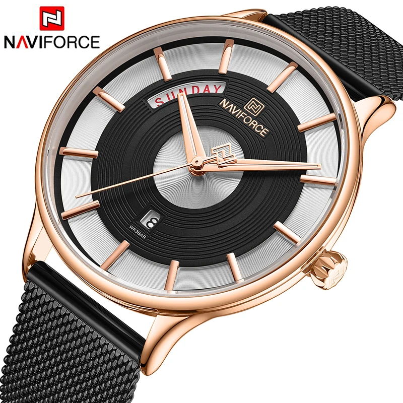 NAVIFORCE Новые Мужские Часы Роскошные Творческие Лучший Бренд Кварцевые Мужской