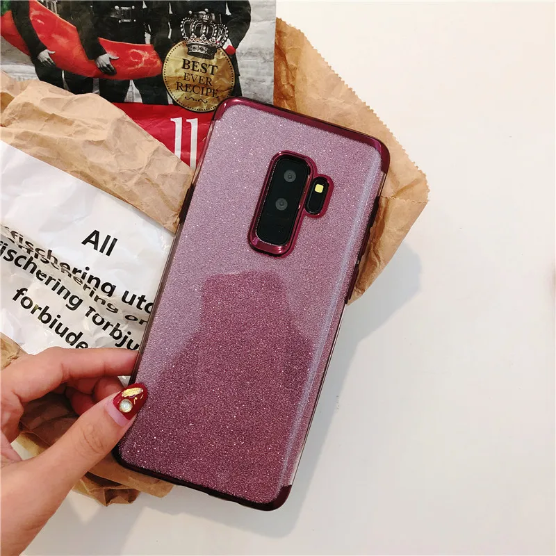 Блеск Чехол из термопластичного полиуретана для samsung S9 Note 9 8 S8 S7 S6 край J2 J3 J5 J7 Pro 2016