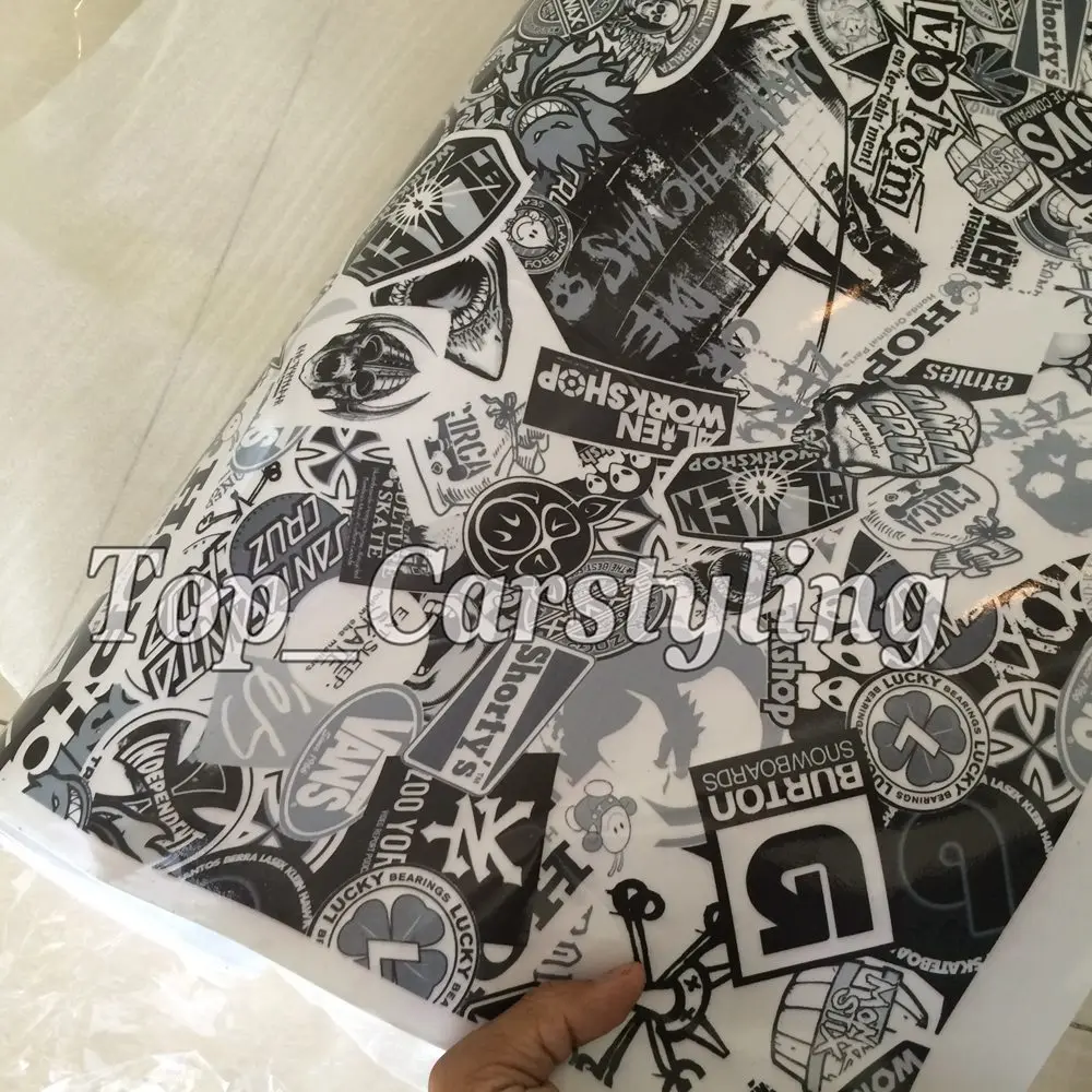 Черно белая наклейка bomb виниловая пленка бомба фотопленка для автомобиля