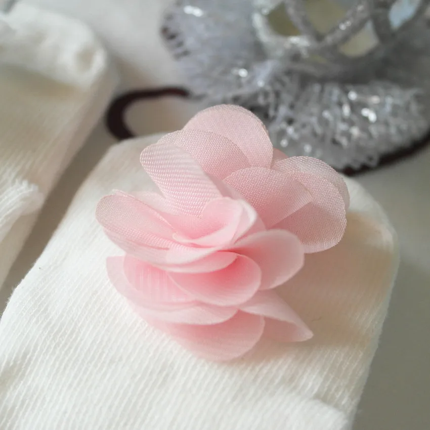 От 0 до 2 лет носки для малышей с объемными кружевными цветами младенцев