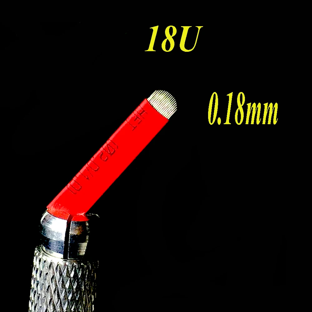 

New Arrival Lamina Tebori U 18 Microblading Pin 0.18mm Tattoo Needles Permanent Makeup Eyebrow 3D Embroidery Blade Manual Pen