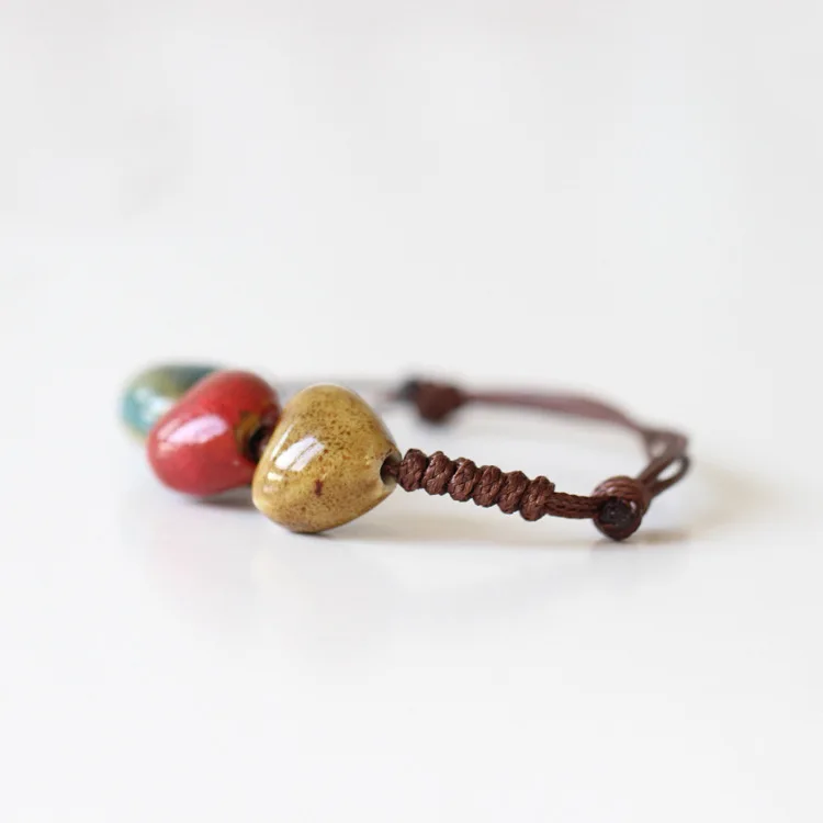 1 шт. новый модный Регулируемый возврат в древние стороны керамические бусины