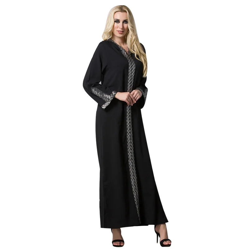 Женское длинное платье кимоно Абая с кепкой в мусульманском стиле кардиган макси