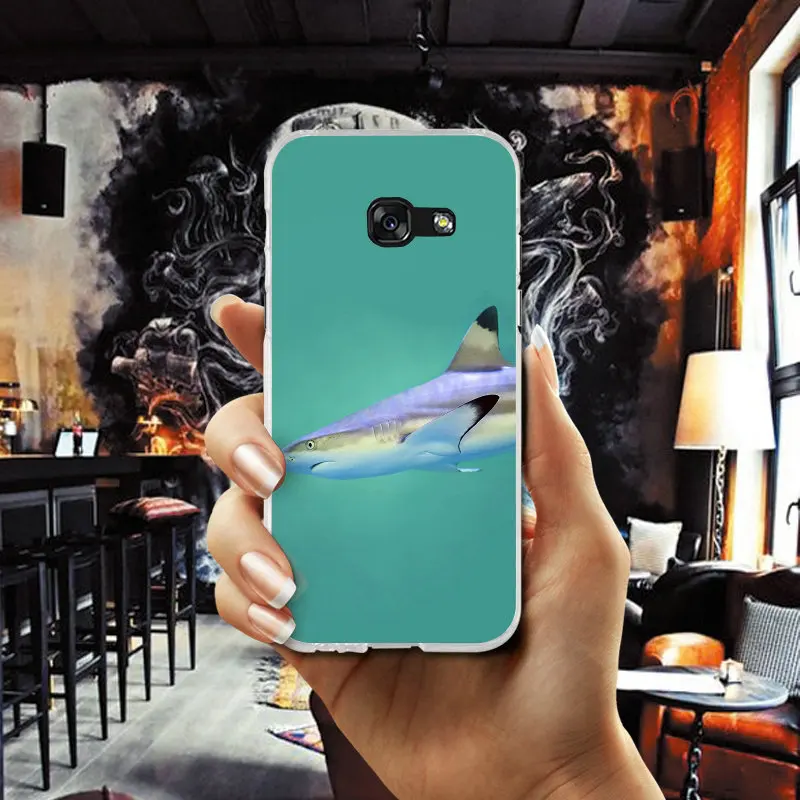 Ocean Fish Sharks Soft TPU Silicone cELL Phone Cases Bags For Samsung Galaxy A3 A5 A7 J1 J2 J3 J4 J5 J6 J7 2016 2017 2018 Cover |