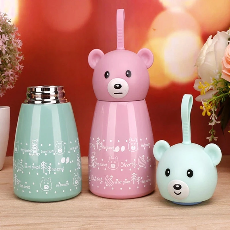 Новинка 2018 популярный мини-термос с милым медведем Вакуумная чашка из