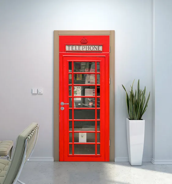 3D наклейка на дверь Настенная Наклейка для телефонной будки стену сделай сам