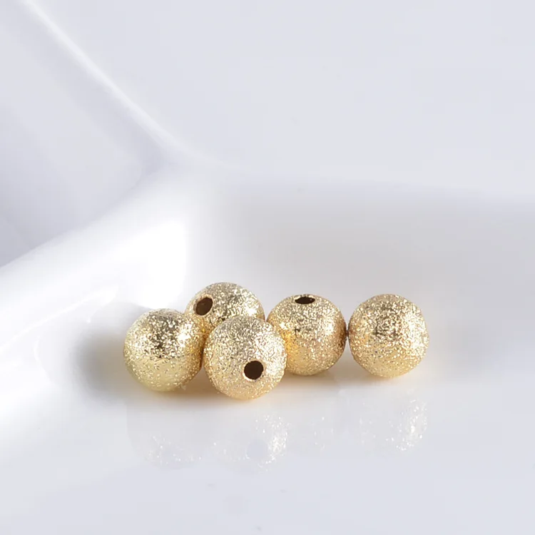 20 шт. круглые медные бусины золотого цвета с тусклой полировкой 3 4 5 6 мм |