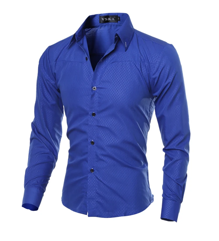 Camisas Hombre Vestir нарядные рубашки мужская рубашка облегающая сорочка Homme однотонная