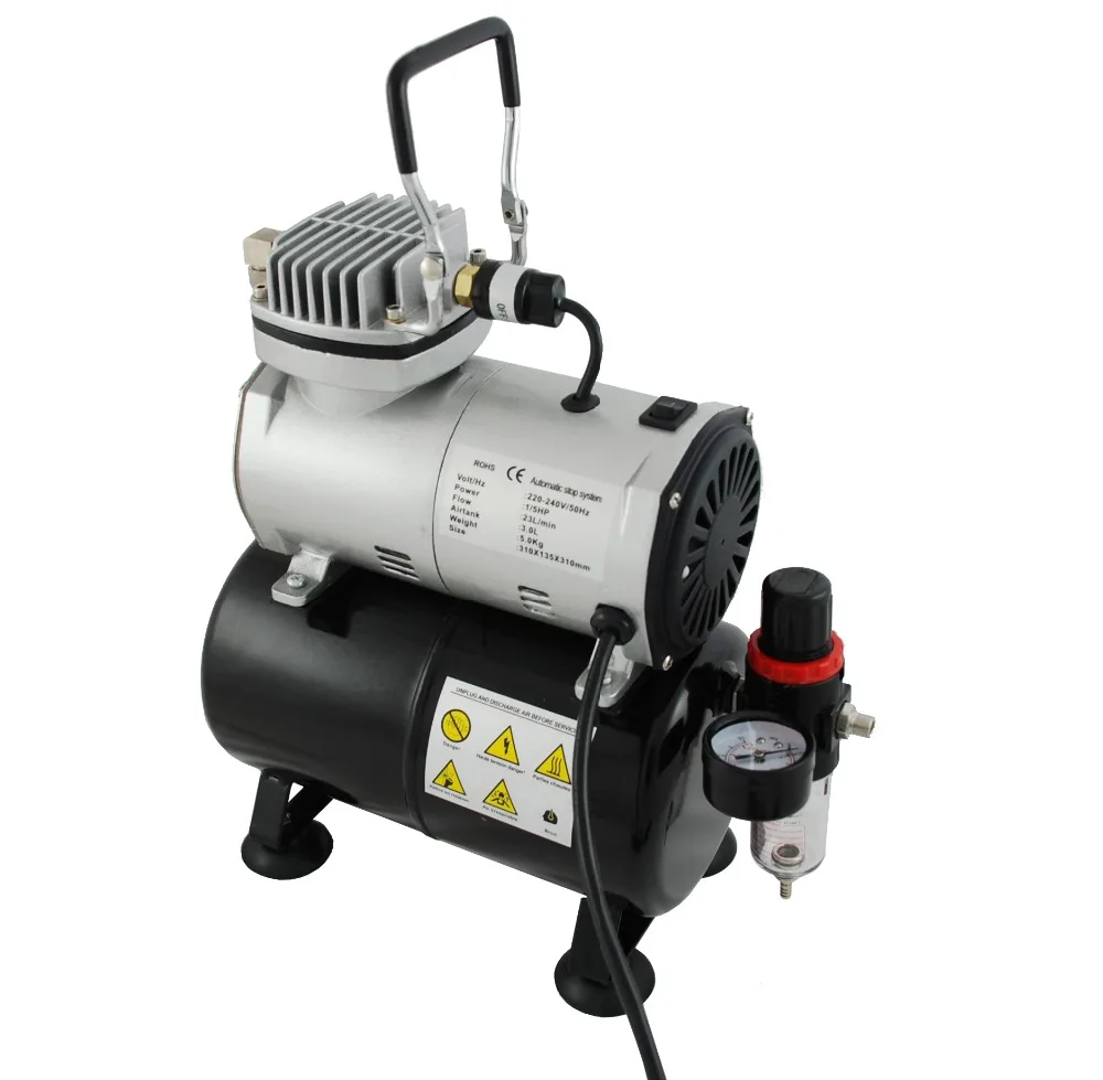 Colopaint мини портативный воздушный компрессор TC 20T с воздушным баком тела живопись