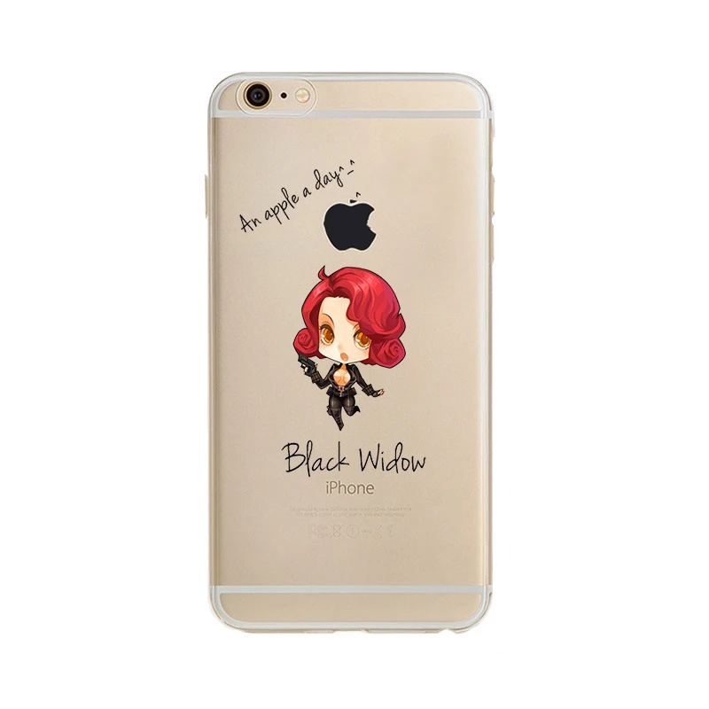 For iphone 8 cartoon Avengers mobile phone shell painted soft slim for 6/7/8 6plus/7plus /8plus |