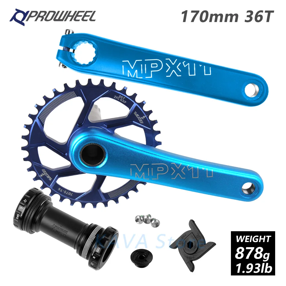 170 Blue 36T and BB MTB велосипед для горного велосипеда костюм с каретка BB 170/175 мм узкая широкая цепь из колец цепь 30/32/34/36/38T Crank Звездочка для SRAM GXP - Цвет: 170 Blue 36T and BB
