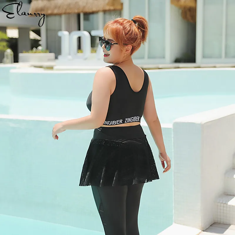2019 Sport Swimwear Summer Surfing Suits Plus Size Black Rashguards Beach Wear Padded Long Pants Swimsuits Maillot De Bain | Спорт и