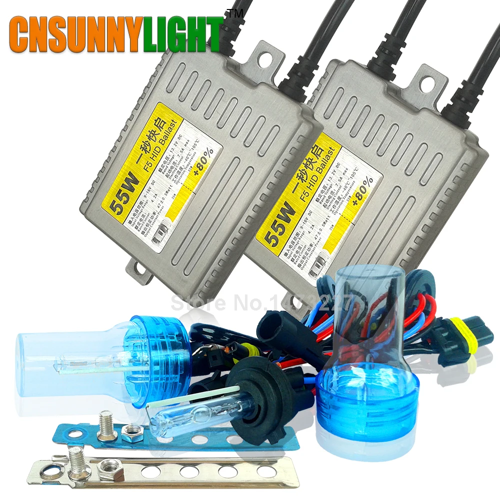 CNSUNNY светильник комплект ксеноновой лампы для автомобилей 12 В 55 Вт Hid преобразования Тонкий балласт Быстрый Яркий головной светильник противотуманный светильник H1 H3 H7 H8 H11 9005