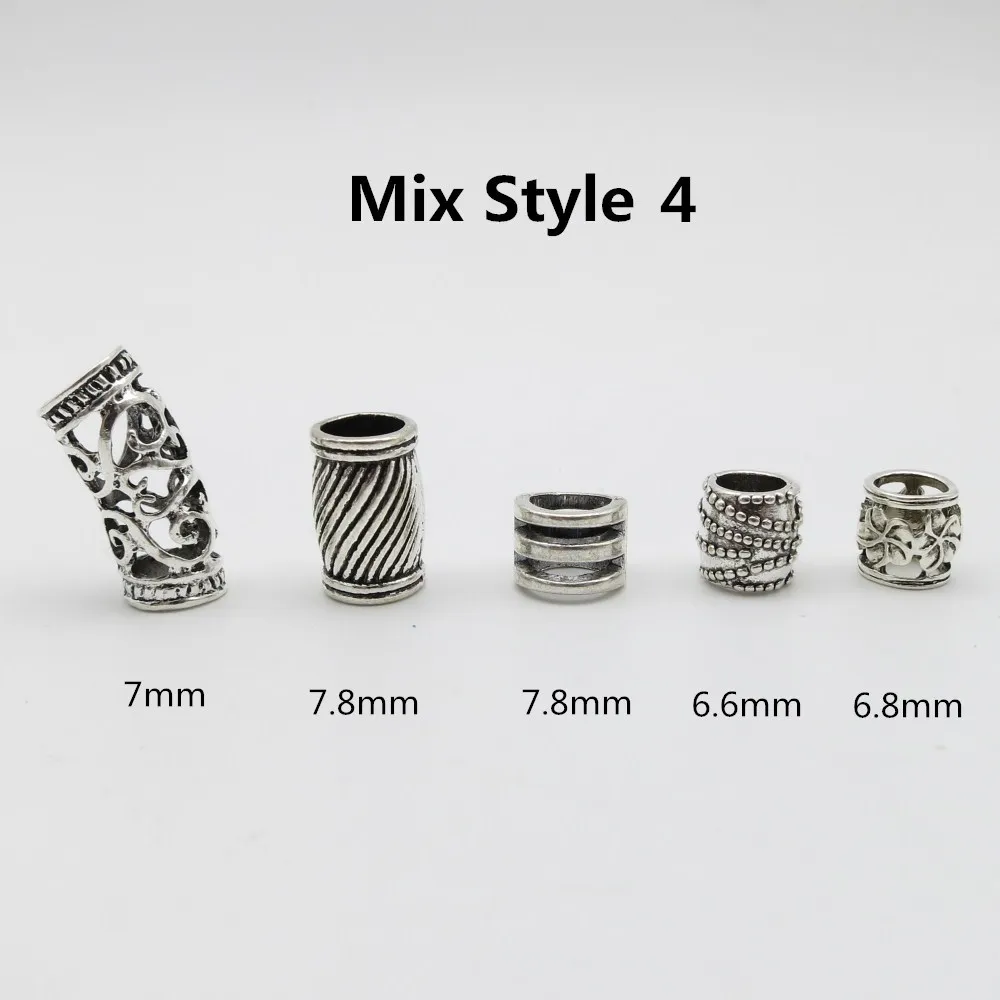 Mix Style 4 5 шт./упак. разных стилей Viking, подвязанные лентой, с объемной волной, бороды, дредлоки, для увеличения объема, бусины кольца трубки для Аксессуары для волос - Цвет: Mix Style 4