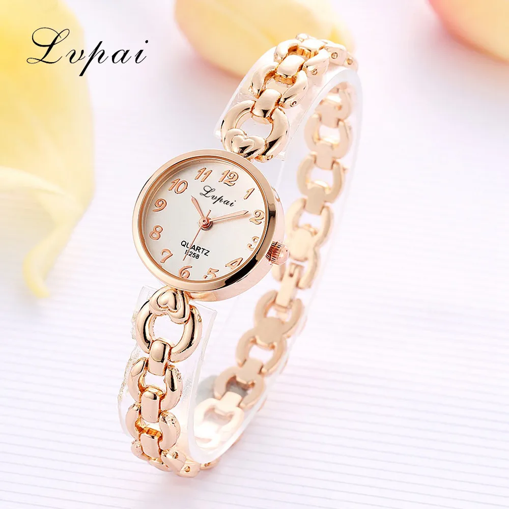 

LVPAI 2019 Luxury Gold Sliver Fashion Ladies Women Unisex Stainless Steel Rhinestone Quartz Wrist Watch Relogios Dropshipping Q