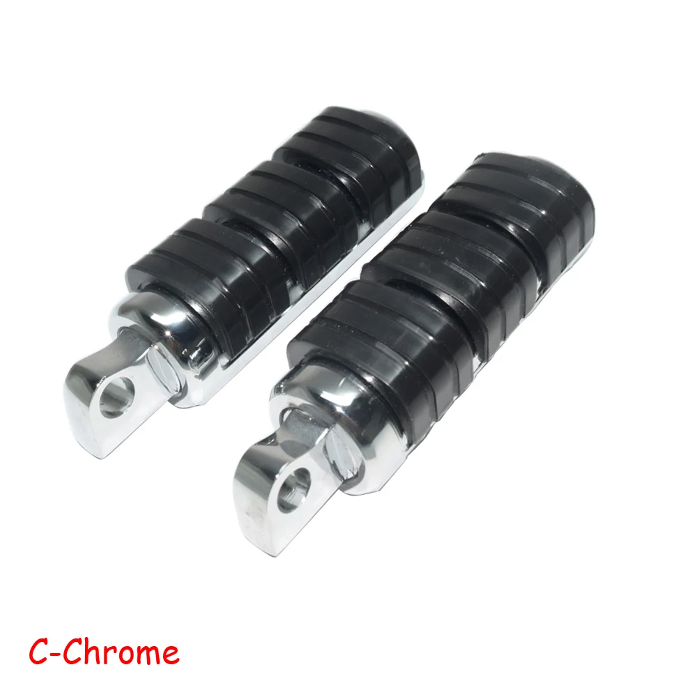 C-Chrome Подножка для ног мотоцикла, подножка для ног, подножка для пола, шоссе для Harley Iron XL 883 1200, Touring Custom Dyna Softail Honda 10 мм - Цвет: C-Chrome