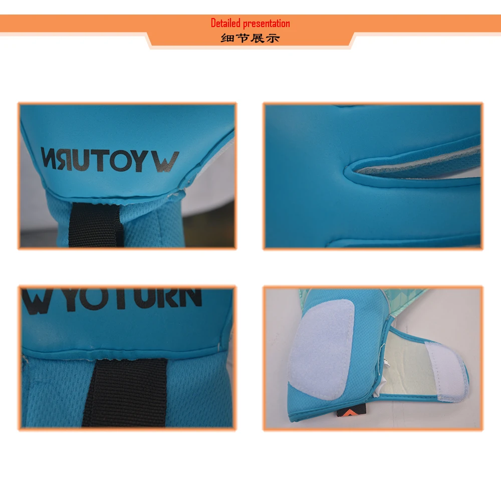 WYOTURN 2021 New Style Adults Size Soccer Goalkeeper Gloves Professional Thick Latex Soccer Goalie Gloves Support Dropshipping