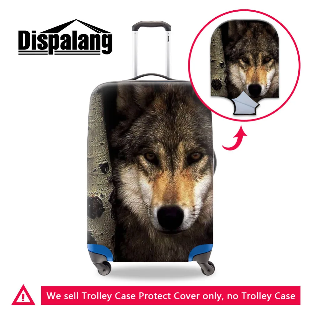 Dispalang Cool Wolf Print багажные Защитные чехлы для 18-30 дюймов Дорожный чемодан на