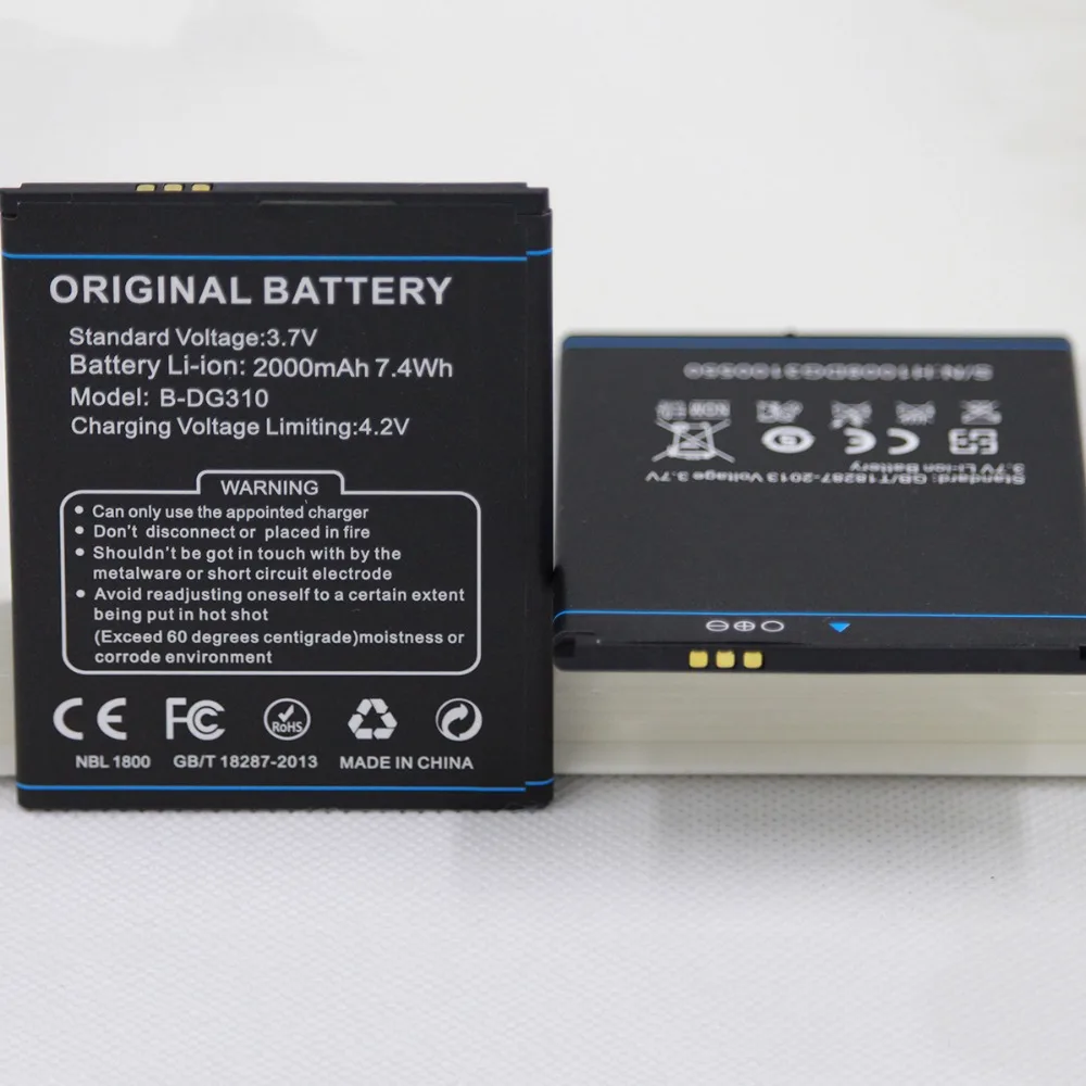 Аккумуляторная батарея ISUNOO Для DOOGEE DG310 BDG310 2000 мАч аккумуляторная литиевая -
