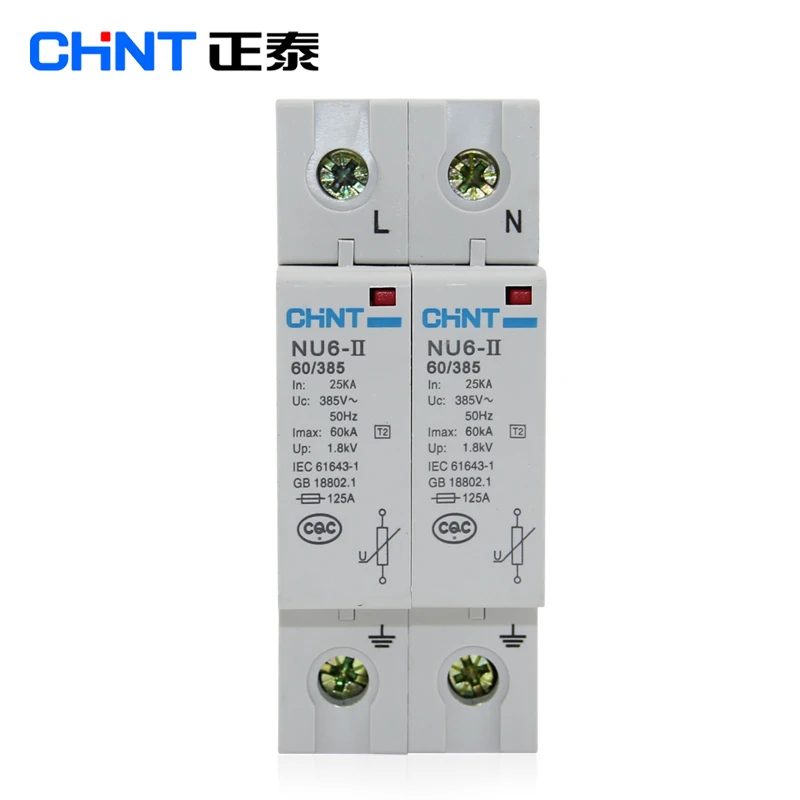 Устройство для защиты от перенапряжения CHNT 1P 2P 3P 4P 15kA 40KA 65KA 100KA 40/385 Ka устройство