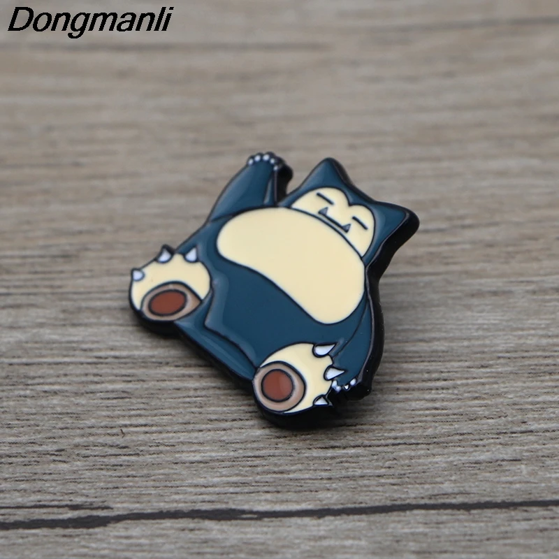 L3361 Snorlax Декоративный металл эмалированные Броши мультфильм творческие металлические броши Джинсовая Шляпа значок воротник ювелирные изделия 1 шт