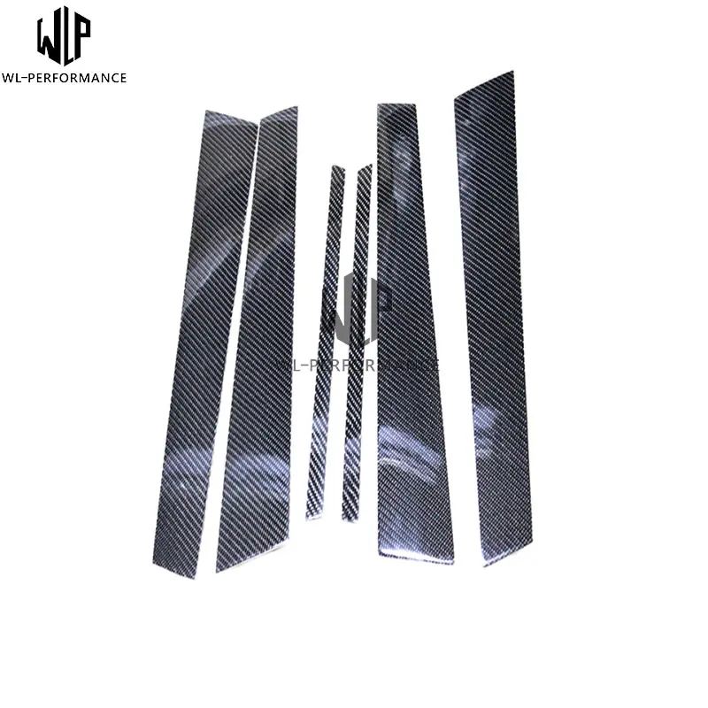 Carbon Fiber Car Window B C Pillars Auto Stickers Trim Covers Styling For mercedes w204 E class GLA GLC Accessories 07-up | Автомобили и