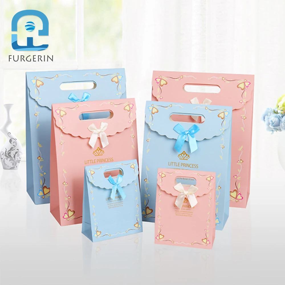 

FURGERIN Party Bags for Kids Birthdays paper bags for candy Jewelry Gift Bag with Handle graduation gift package cookie bag