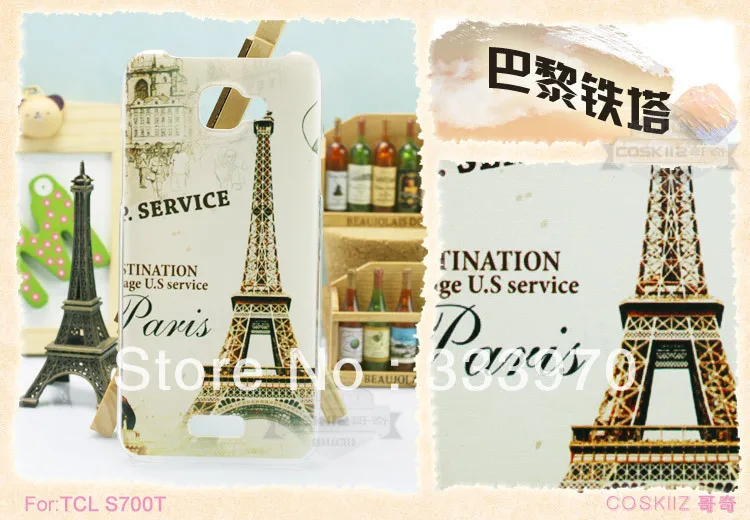 2PCS 10% off !! Hot Printed USA PLag Tower Girls Hard Case Cover For TCL S700 S700T Bags &amp Cases+ Free Screen Protector |