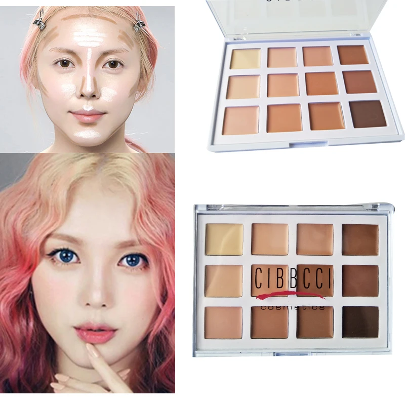 CIBBCCI 9 Colors Cream Concealer Palette Highlighter Bronzer Contour Kit Primer Foundation Base Cosmetics long lasting | Красота и