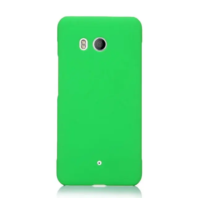 Green Для htc U11 тонкий цветной резиновый матовый пластиковый жесткий чехол для htc X9 E9 plus M9 plus - Цвет: Green