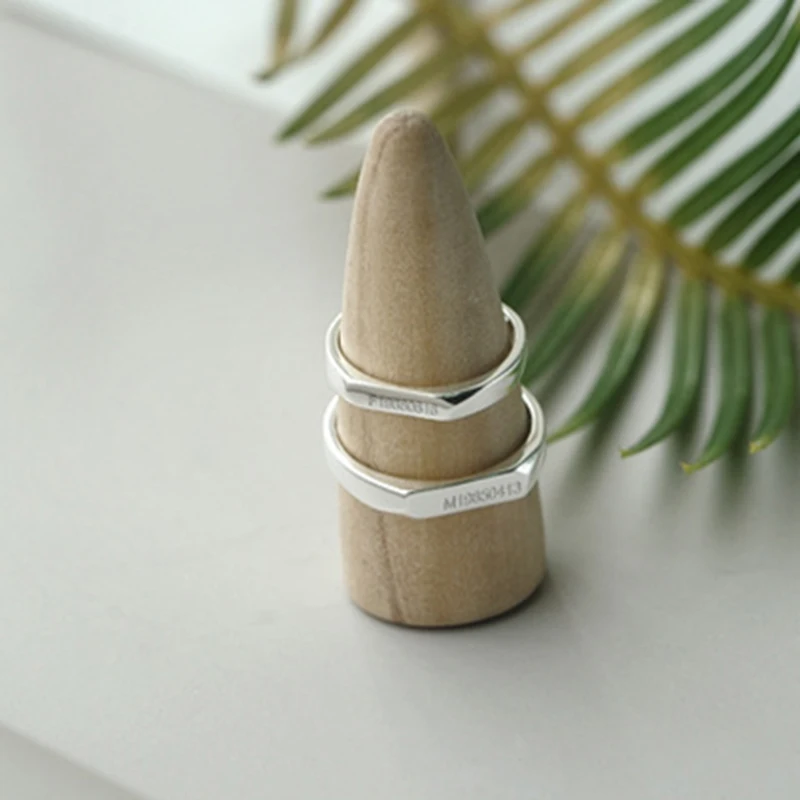 Кольца для влюбленных из серебра 925 пробы классическое простое Открытое кольцо