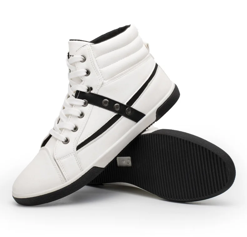 High-top men's shoes retro-style Adult Casual sanded Pu leather high band tide in autumn and winter | Обувь