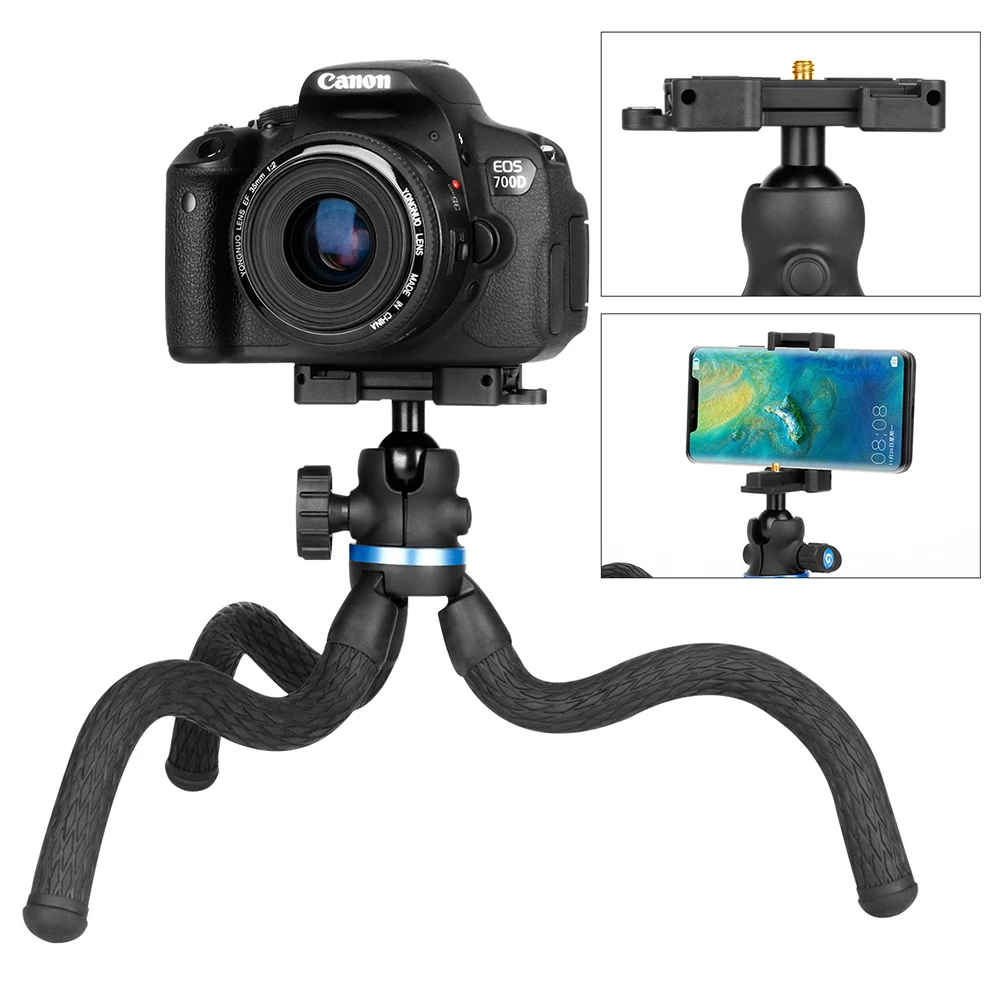 Ulanzi TT20s 2 в 1 DSLR Гибкий Осьминог штатив с 360 шаровой головкой для камеры sony