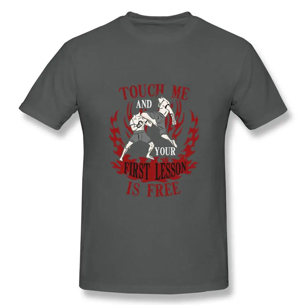 2019 Men's Tshirt Muay Thai Touch Me And Your T Shirt Judo Kickboxing Karate Korean Taekwondo Kung Fu T-Shirt | Мужская одежда