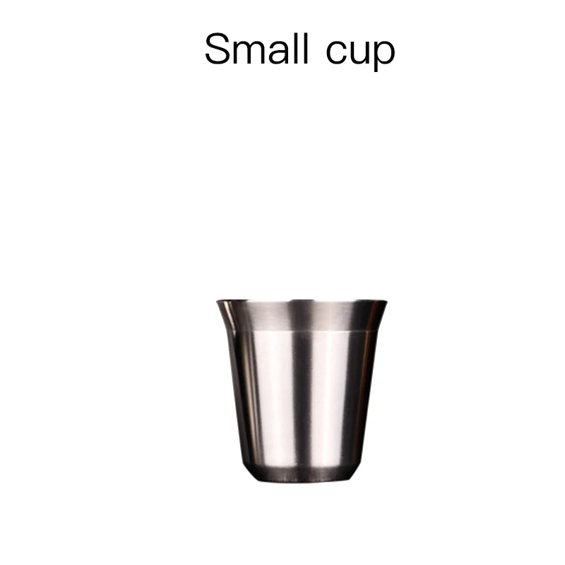 small cup 304 кружка из нержавеющей стали с медным покрытием, двойная изоляционная лента, ручка, Золотая кофейная чашка, одноцветная, большая емкость, чашка из розового золота - Цвет: small cup