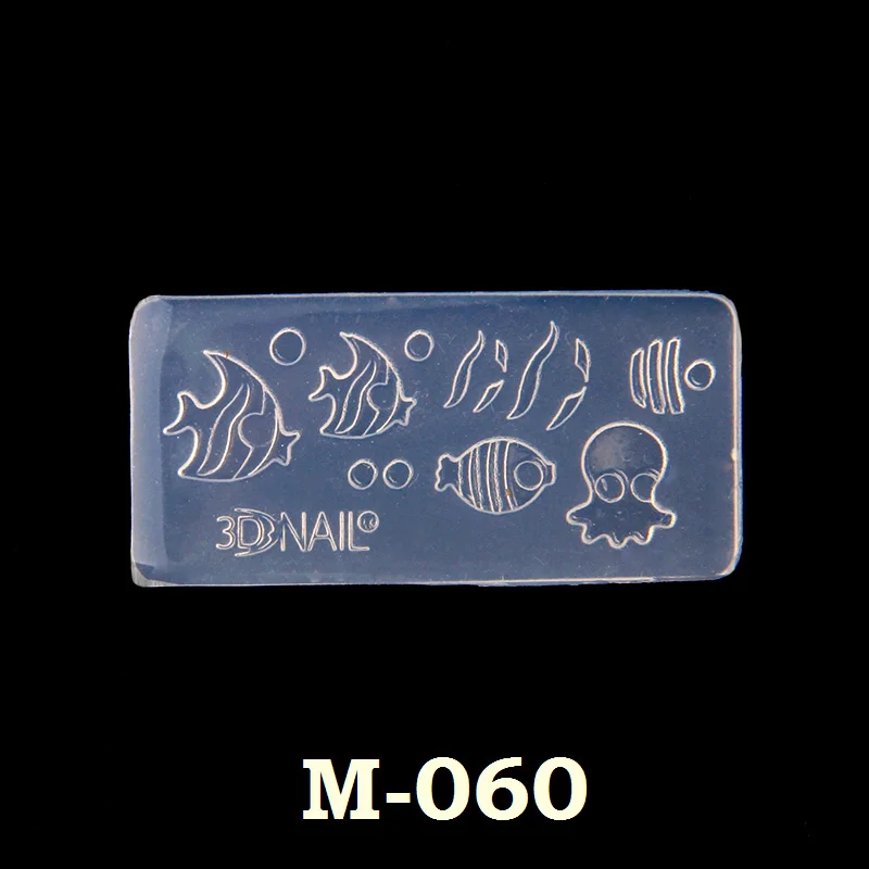 M 060 Красивая 1 шт. силиконовая форма для дизайна ногтей, 27 дизайнов, прочная 3D стерео кристальная резная форма, Хрустальная пудра, резной инструмент для дизайна ногтей - Цвет: M 060