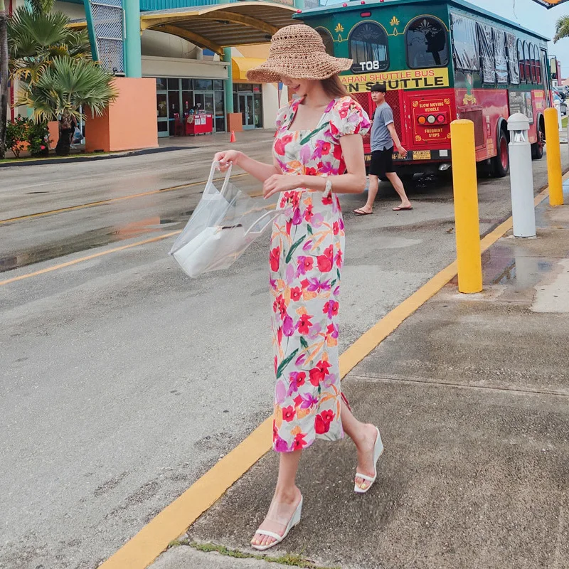 cheehom 2018 new summer chiffon short print long dresses women vestidos vetement femme harajuku bohemian runway dress feminina | Женская