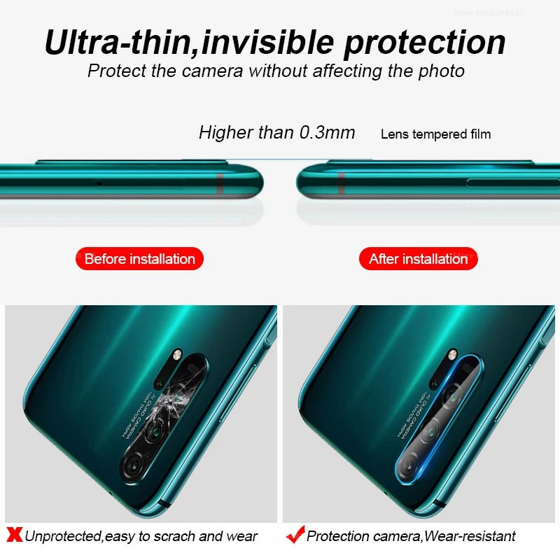 Пленка для объектива камеры стекло Huawei Honor 20 Pro 10 9 Lite 8X Play 20Pro Honor20 ультратонкая