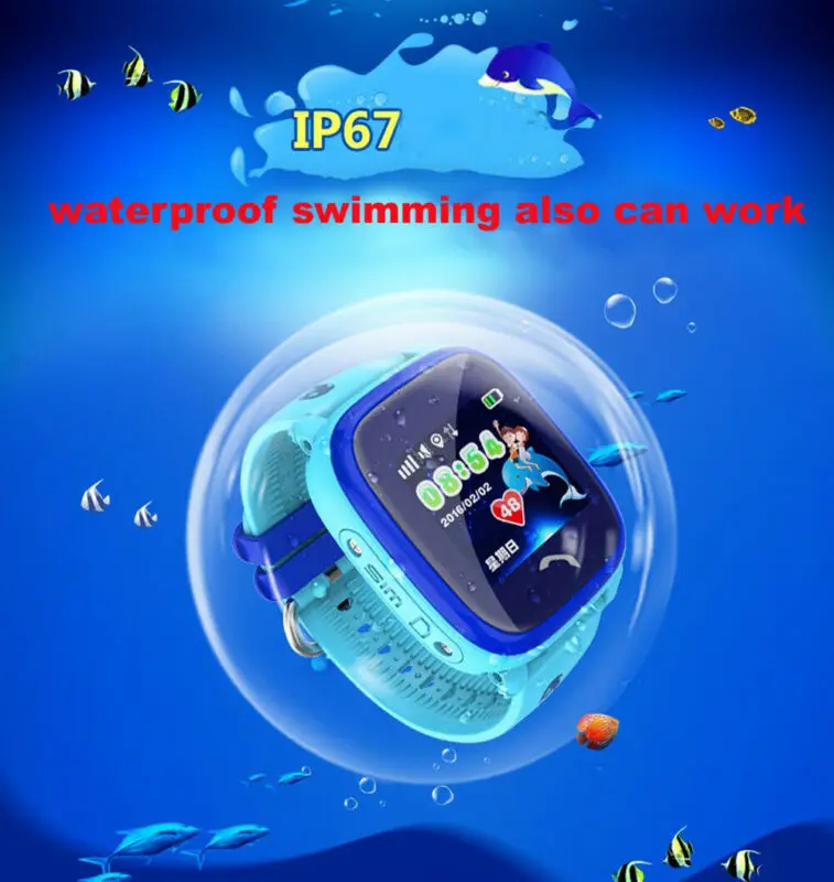 Детские Смарт-часы с GSM-локатором сенсорным экраном кнопкой SOS | Электроника