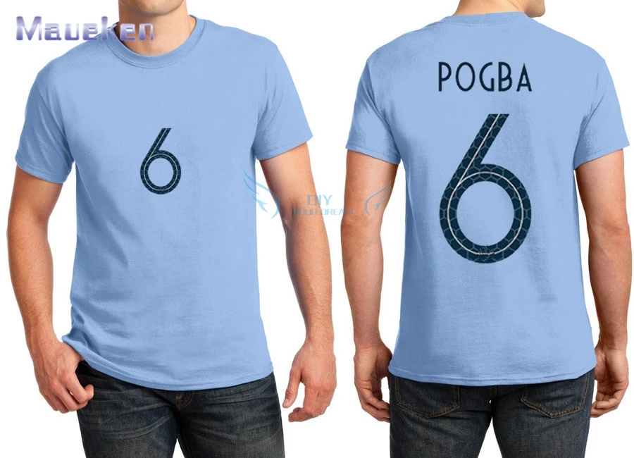 Лидер продаж 2021 футболка с принтом названия paul pogba темно синяя белая для фанатов