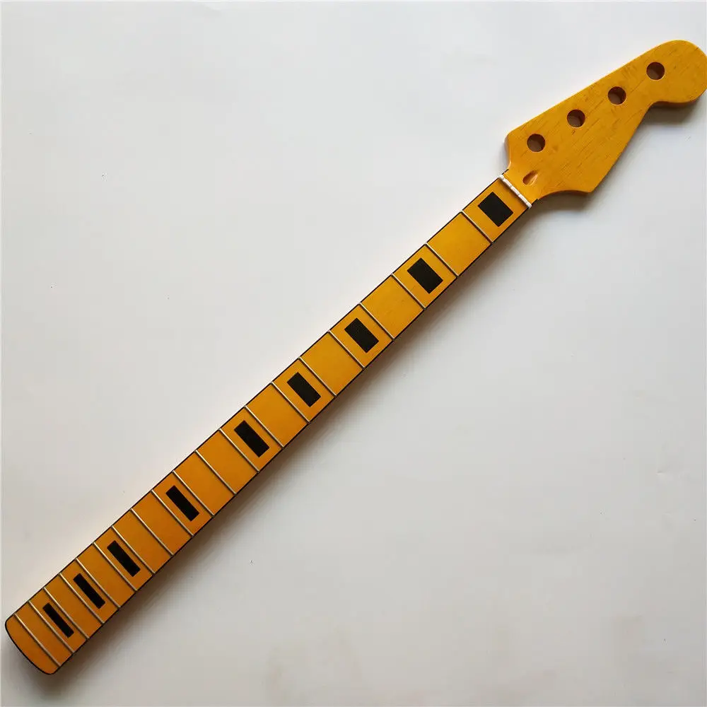 Черный блок Precision/P Bass style 4 string 20 лад кленовый басовый Замена шеи|Гитары| |