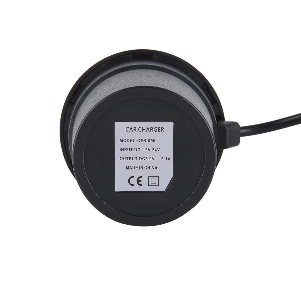 Автомобильное зарядное устройство 2 USB 3,1а, адаптер для розетки прикуривателя, разветвитель, зарядное устройство для мобильного телефона, светодиодный дисплей с напряжением