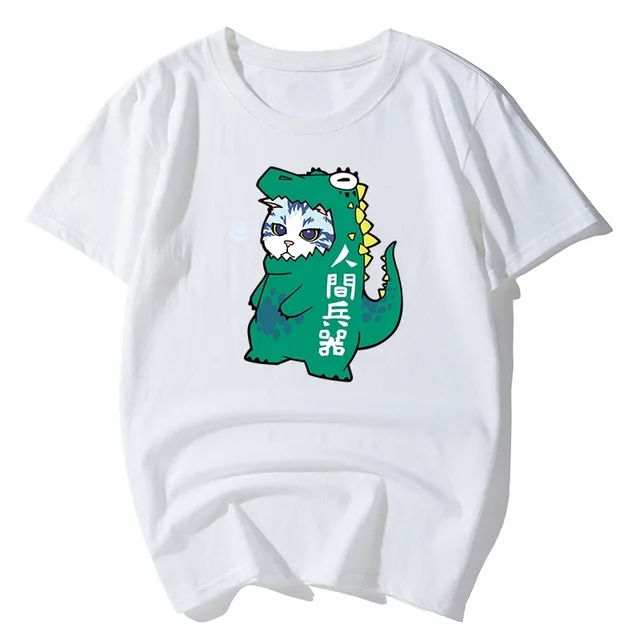 picture color Летние большие размеры 5XL 8XL мужские Милые Забавные футболки с котами футболки с короткими рукавами 9XL 10XL мужские хлопковые футболки - Цвет: picture color