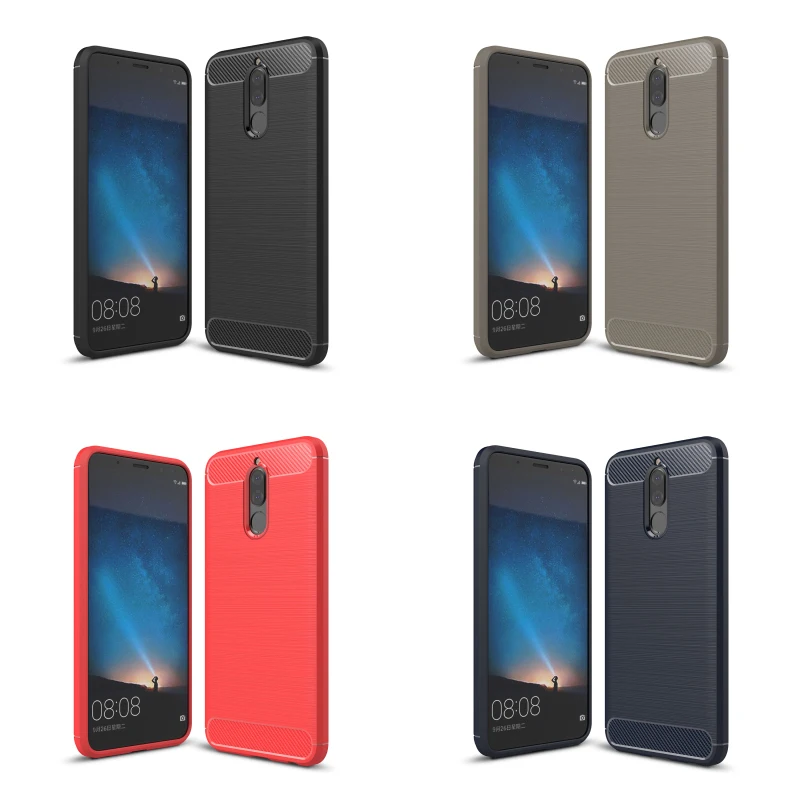 Phofir мягкие Кисточки углерода Волокно чехол для Huawei Коврики 10 Lite тонкий гель ТПУ