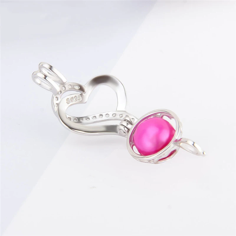 Женский медальон с сердцем из серебра 925 пробы CLUCI серебряная подвеска цирконием