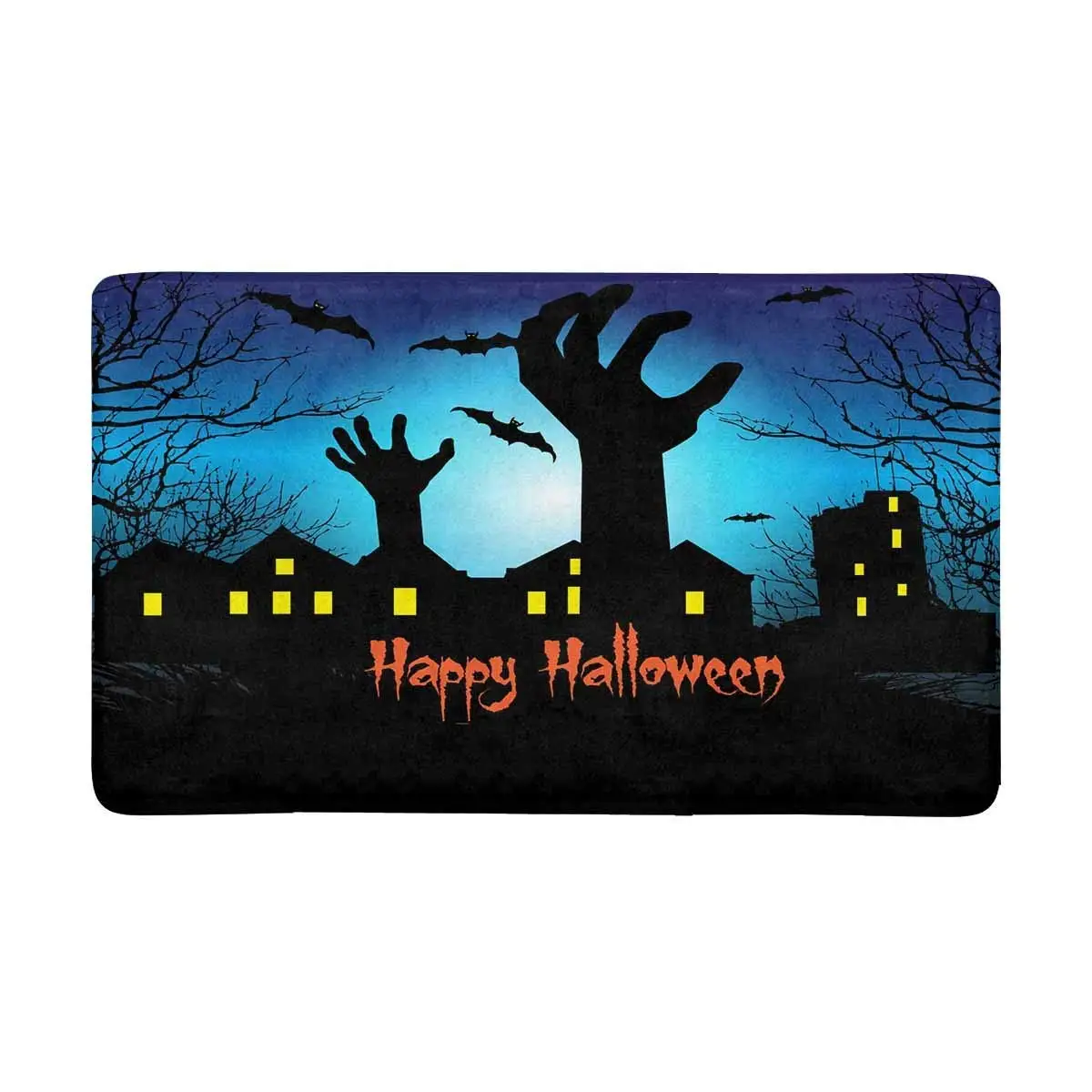 Коврик для дома с привидениями на Хэллоуин нескользящий дверной коврик домашний