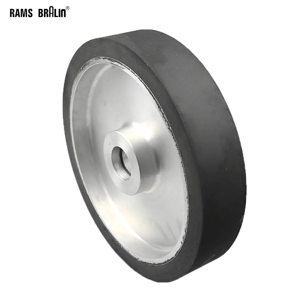 Roda de Contato de Borracha Conjunto de Cinto de Lixa com Rolamentos Moedor de Cinto de 250*50mm Abrasiva Instalado id 12.7mm ou 15mm