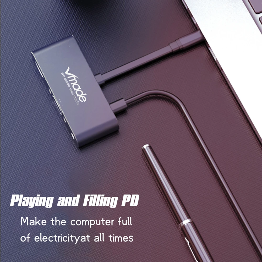 USB C type к HDMI VGA 3 5 мм аудио адаптер в 1 0 SD и TF карт ридер кабель Переходник для