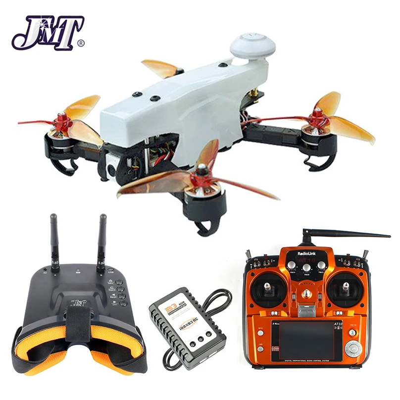 JMT 210 FPV гоночный Дрон Квадрокоптер RTF с радиолинком AT10II TX RX FPV очки 100 км/ч высокая скорость 5,8G FPV DVR 720P камера gps